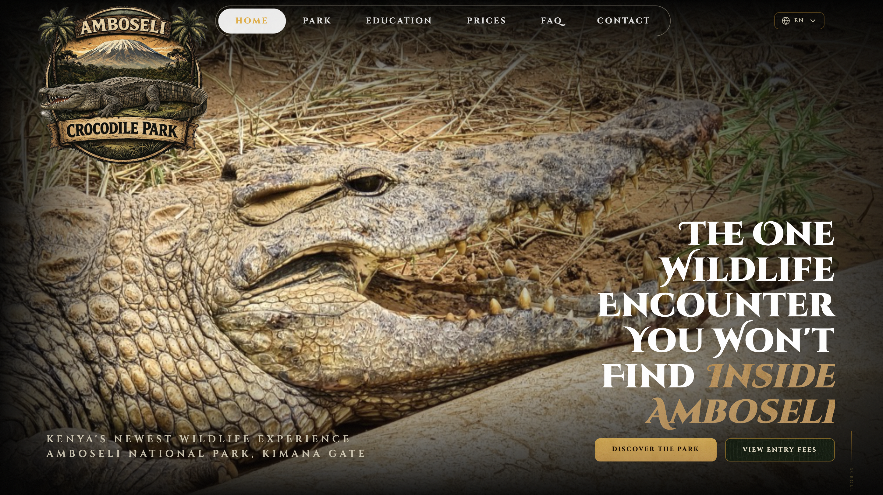 Amboseli Crocodile Park — website design project by ENA Design